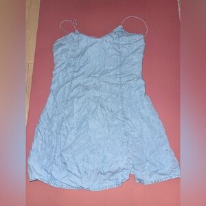 ASOS Design Light Blue Denim Spaghetti Strap Dress size 6